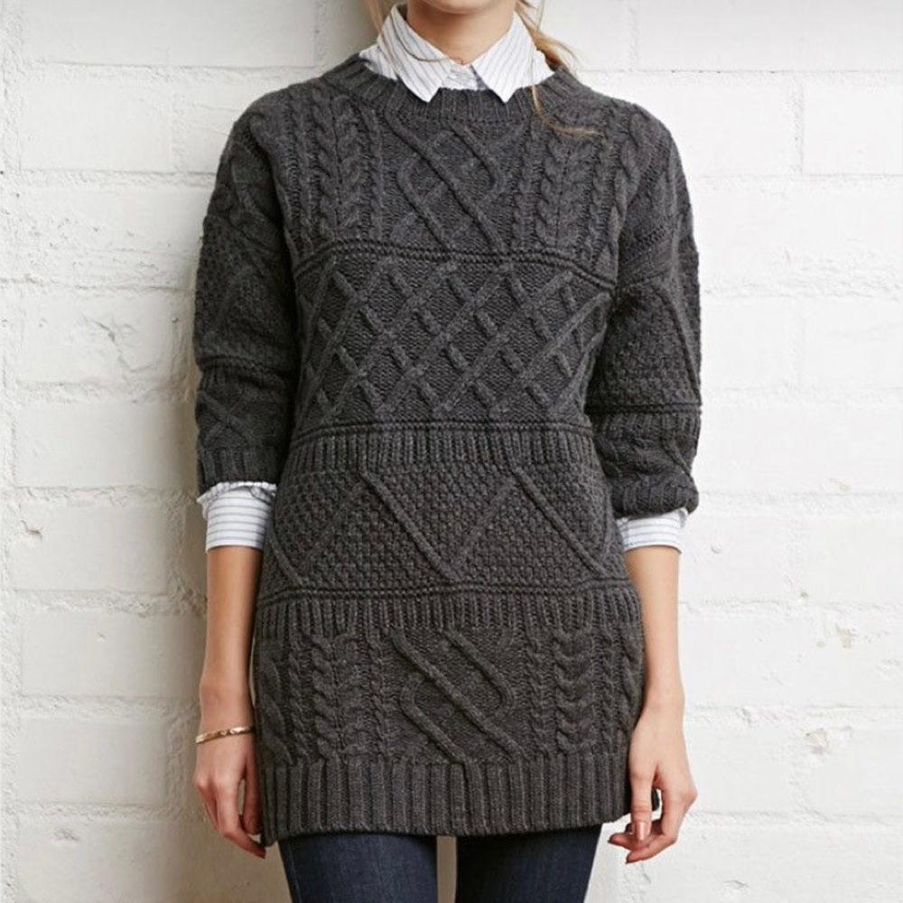 Tunic Cableknit Sweater